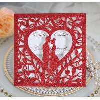 Glitter Wedding Invitation Card Laser Cut Card Marriage Invitation Card Personalized Custom